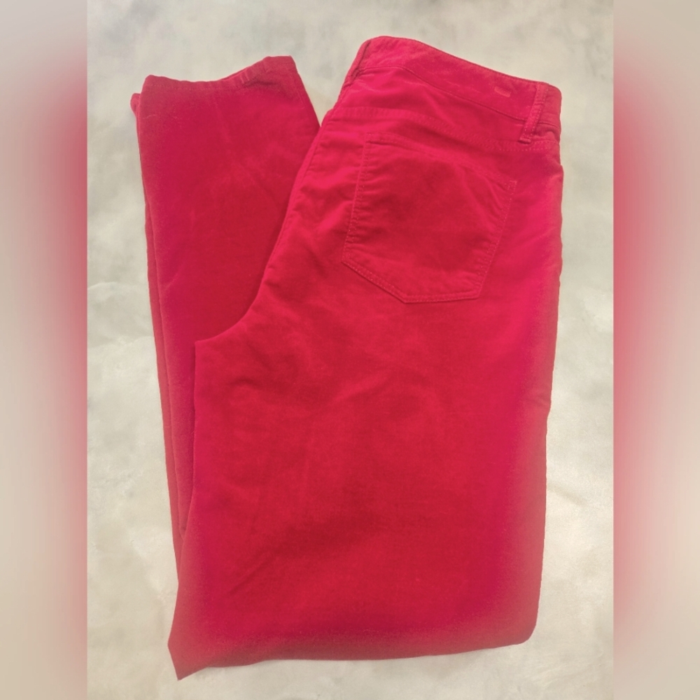 Talbots Red Straight Flawless Brushed Denum Size 10
